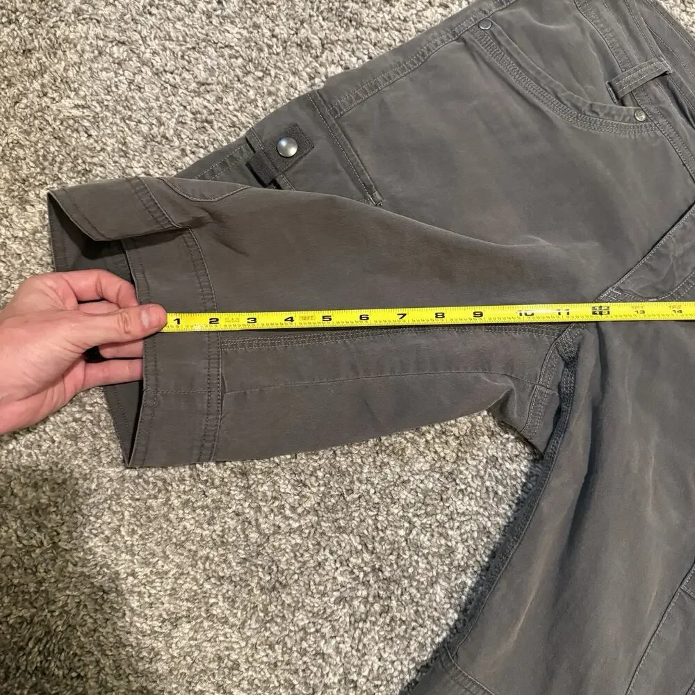 Kuhl Cargo Shorts Womens Size 4 Gray Vintage Patina Dye 11